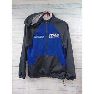 Vtg Varsity Cheerleader Full Zip Jacket Titan Athletic Carlissa Sz S Blue Black